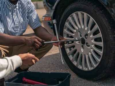 Lower the Car and Tighten the Lug Nuts